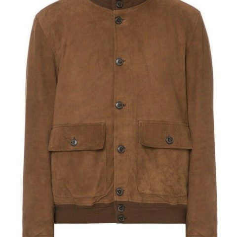 Polo Ralph Lauren Men's Sued Skeet Leather Jacket in Brown